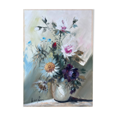 HST painting "Bouquet of wild flowers" signed 20th century
