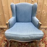 Louis XV style wingback armchair