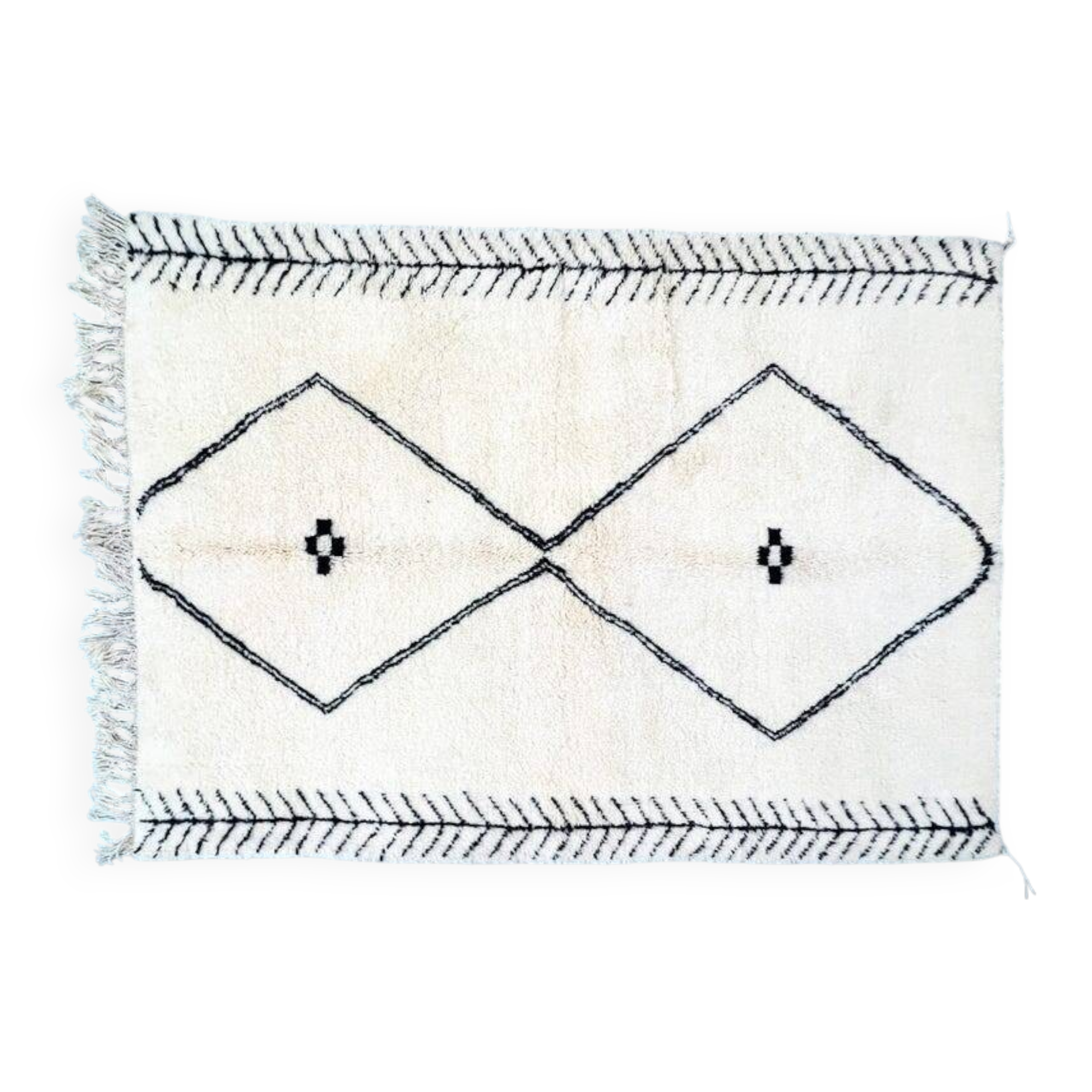 Moroccan rug, handmade Beni Ourain rug, 150/250cm