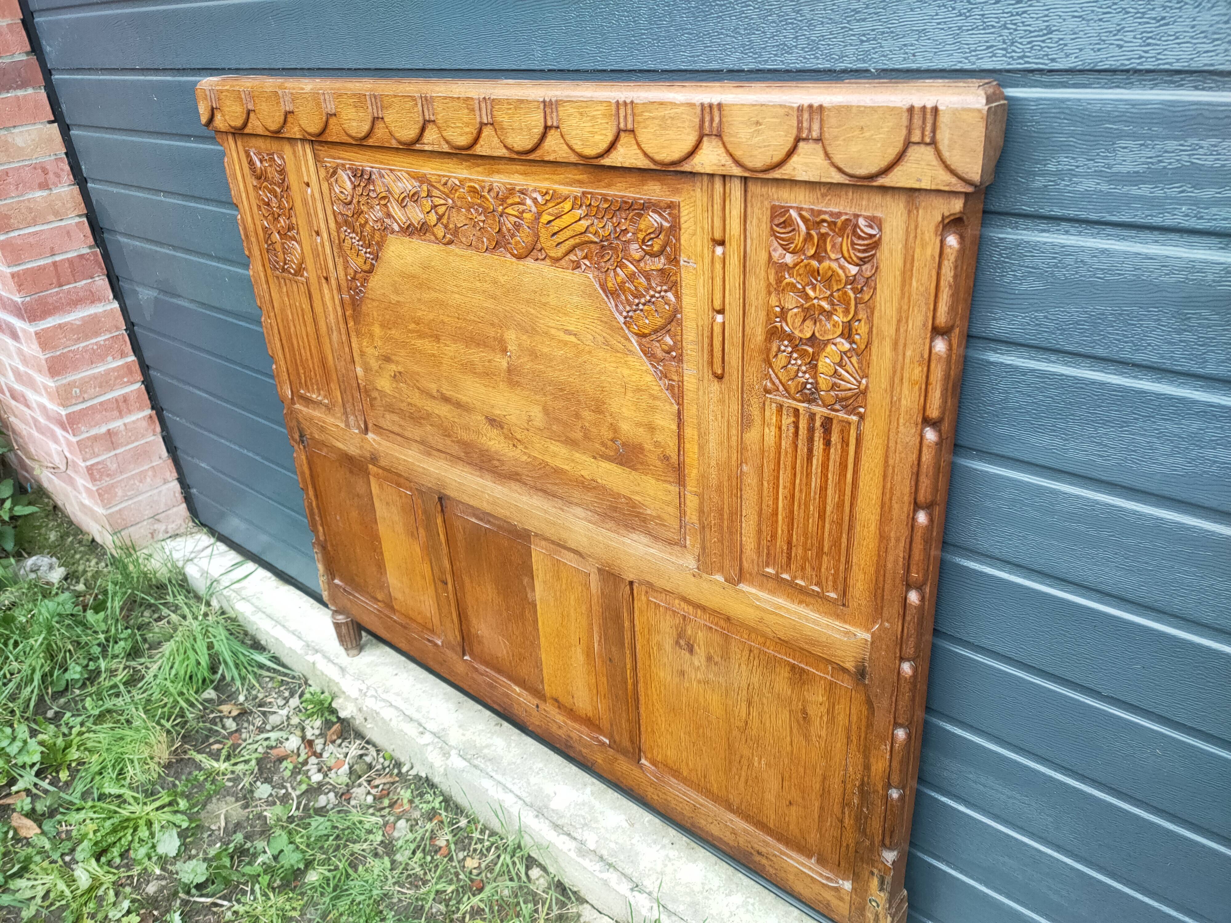 1930s headboard in solid oak