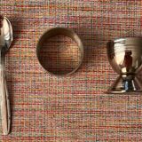 Vintage 70's stainless steel egg cup set