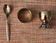 Vintage 70's stainless steel egg cup set