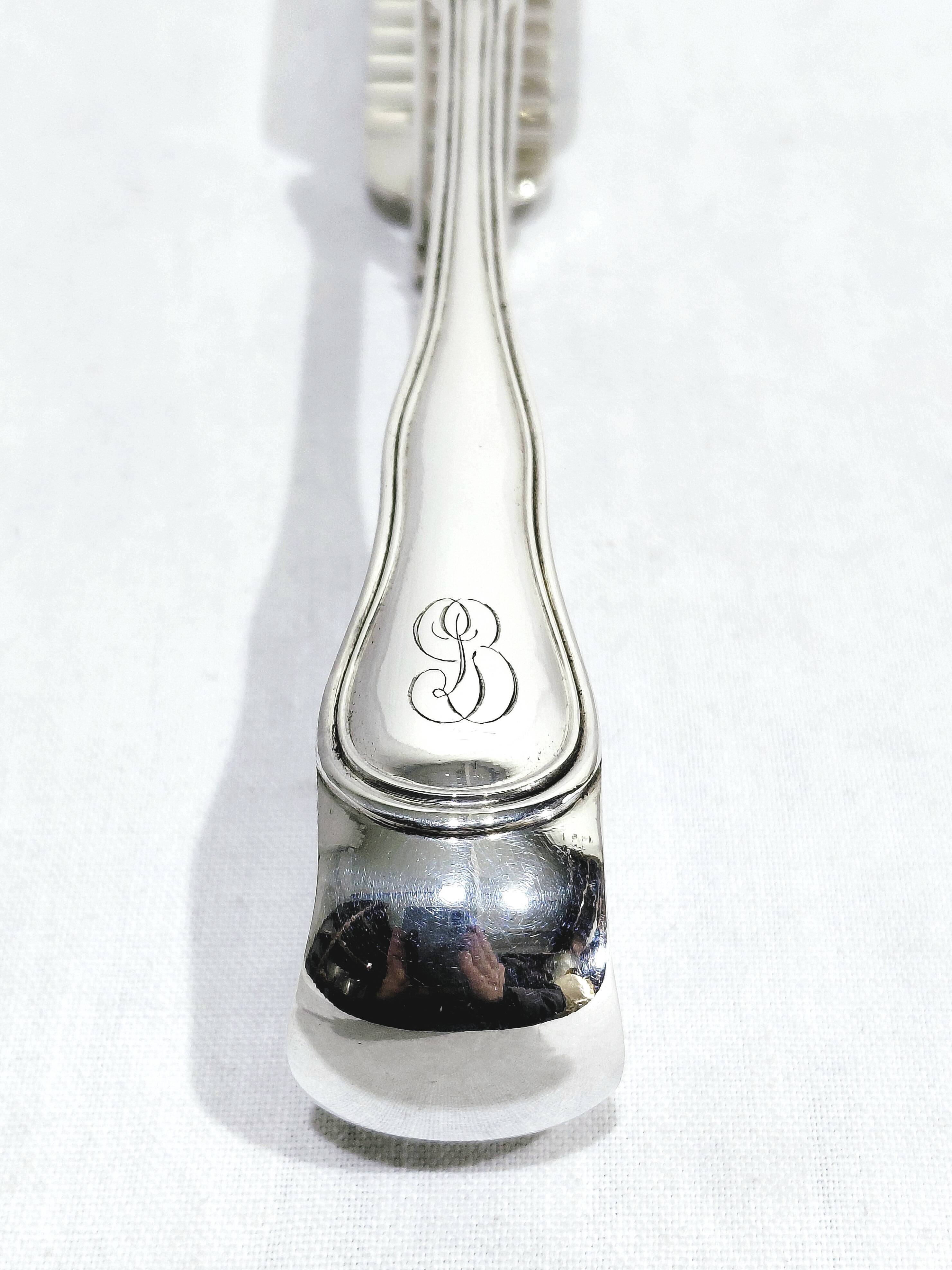 Boulenger - Silver asparagus tongs