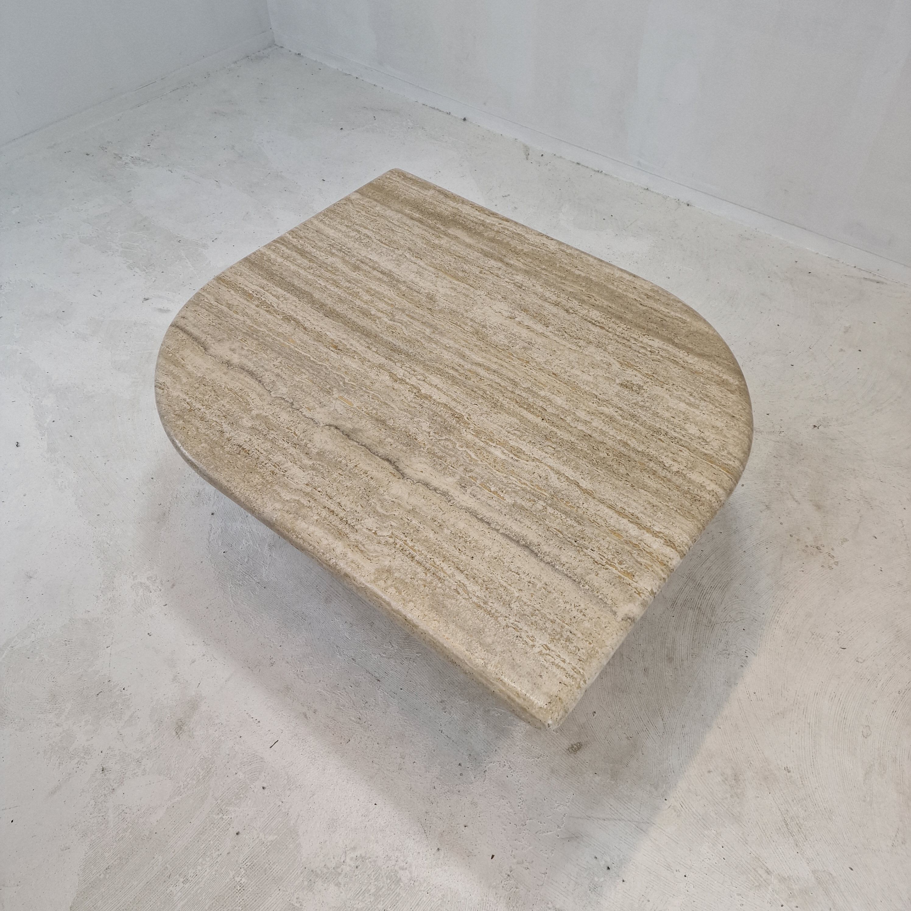 Italian travertine coffee table, 1980's