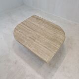 Italian travertine coffee table, 1980's