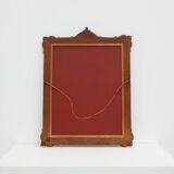 Baroque carved wooden beveled mirror in Louis XV style, France 1900s