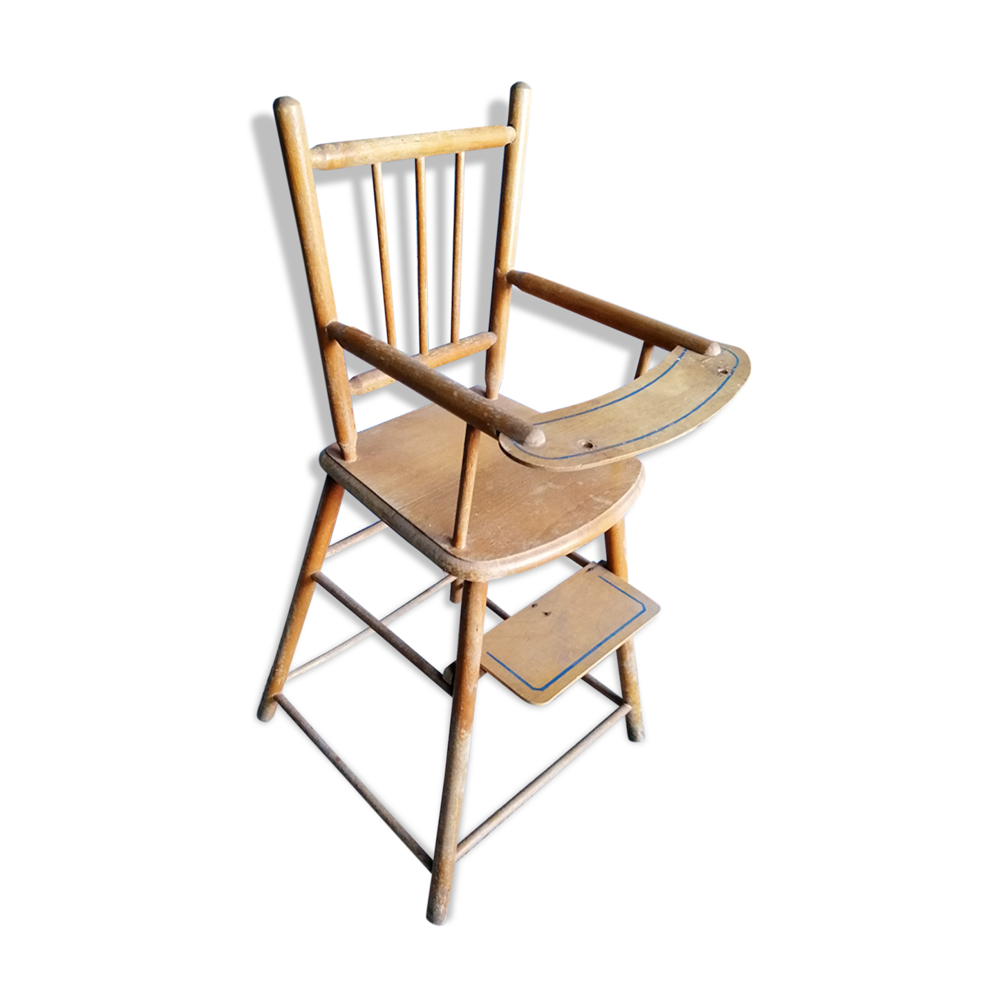 High wooden chair doll