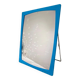 Blue plastic barber mirror made in France vintage