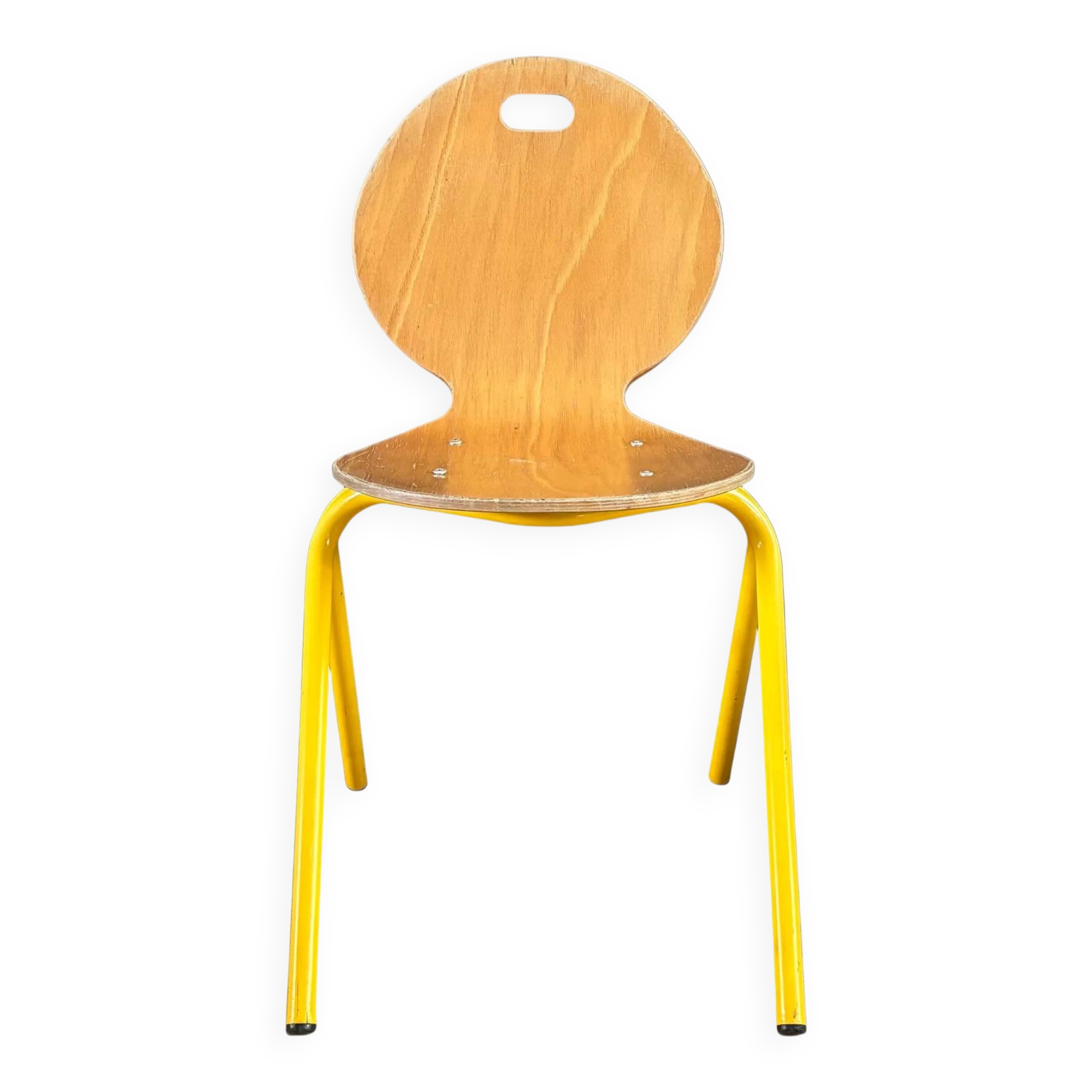 Chaise d’école enfant en lamellé-collé cintré
