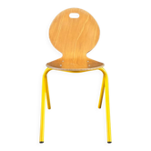 Curved laminated school chair for children