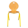Chaise d’école enfant en lamellé-collé cintré