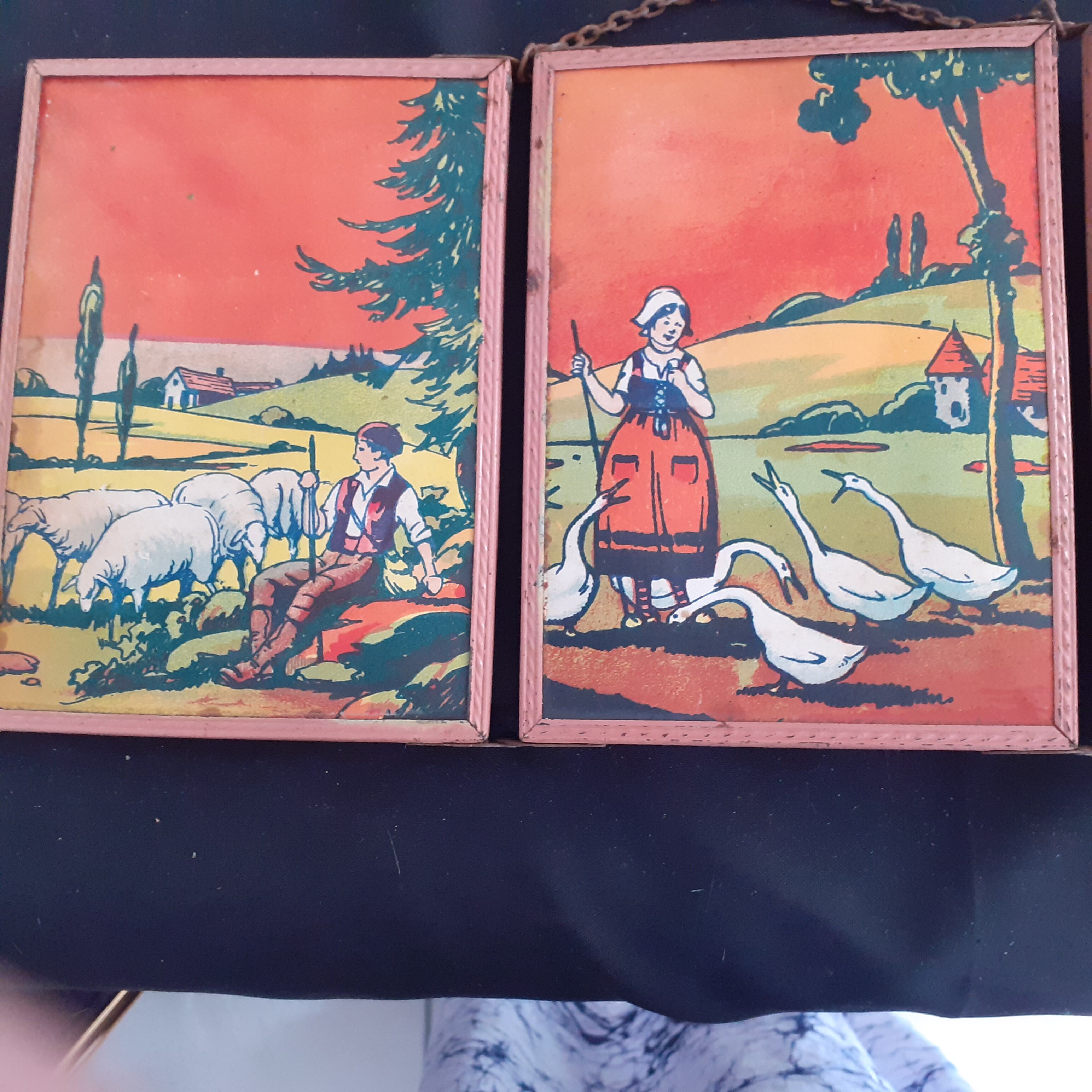 Triptych barber mirrors 30s