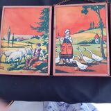 Triptych barber mirrors 30s