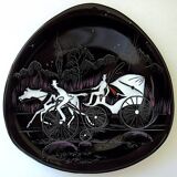 Pair of decorative plates: "Rally" & "Bal at the Opera".