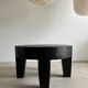 Coffee table en bois massif monoxyle noir