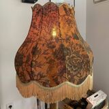 Lampshade Flowered pagoda with fringes