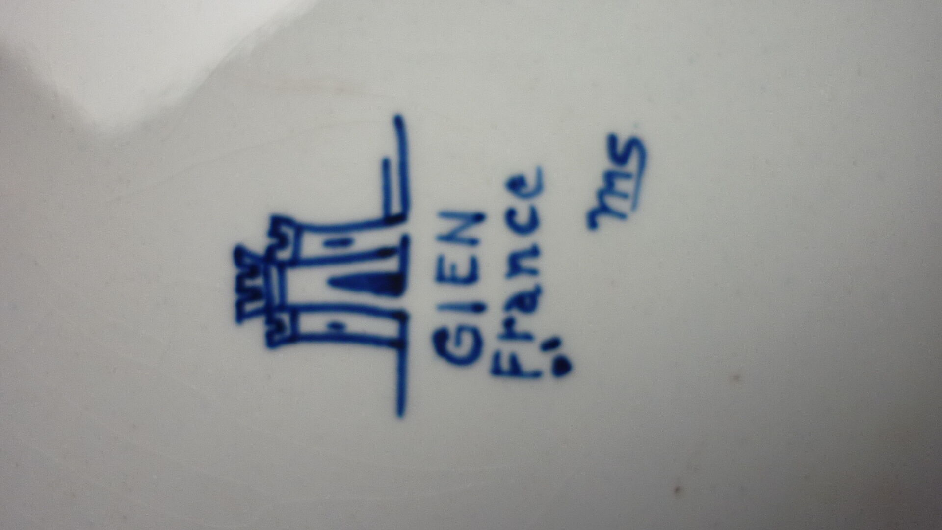 Set of 6 dessert Gien peonies plates