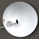 Vintage red lacquered metal desk lamp – Space Age / Bauhaus style