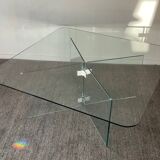 Vintage Ikea glass coffee table