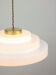 Mid-century cascade brass and plexiglass pendant lamp