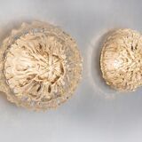 Pair of Bubbles sconces by Limburg, blown glass, Germany, 1960