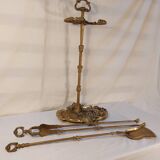 Gilded brass fireplace servant 2 elements