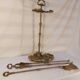 Gilded brass fireplace servant 2 elements