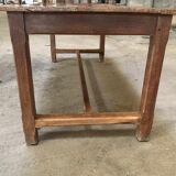 Old oak farm table in crisscross