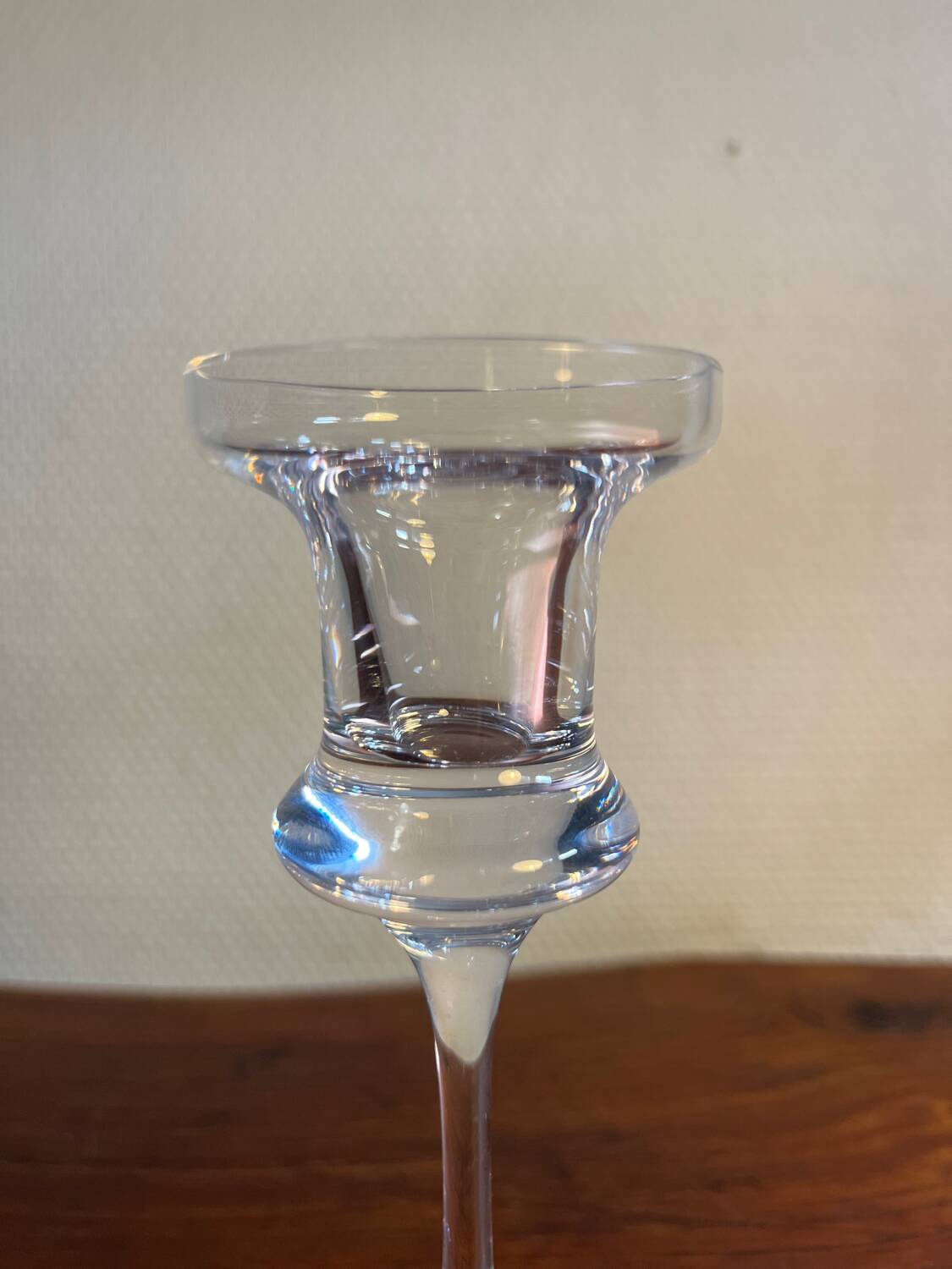 Bougeoir chandelier en cristal de Sèvres