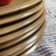 8 assiettes en grès de Berne beige wabi sabi