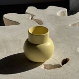 Small light yellow ball vase