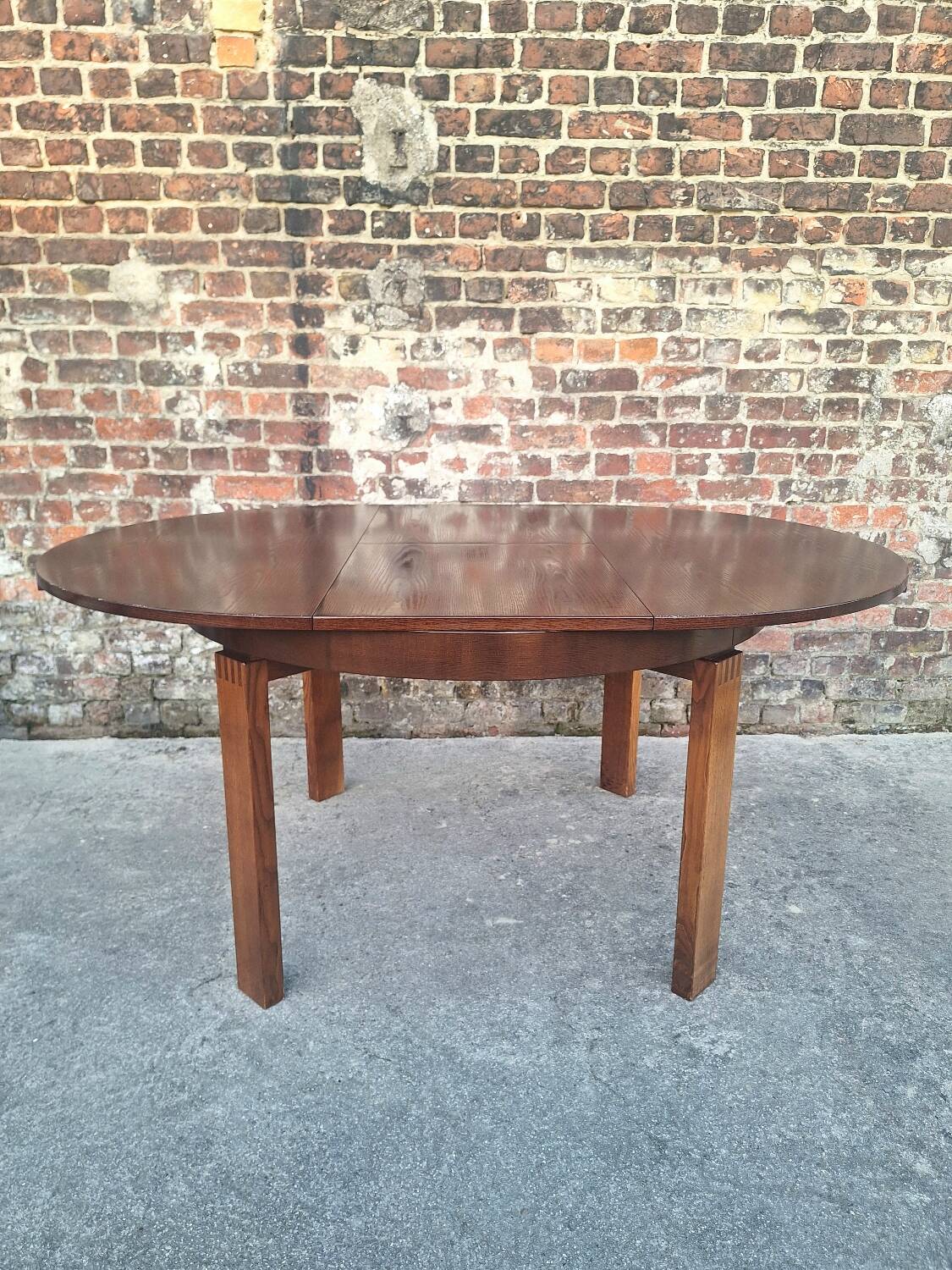 Table et ses 6 chaises vintage en orme, meubles design scandinave