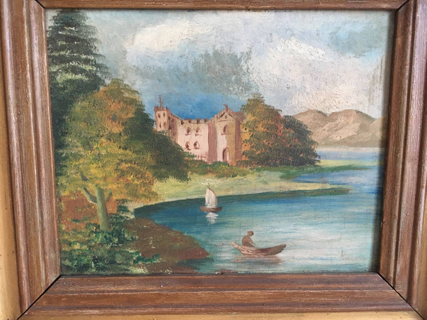 Old landscape painting.