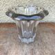 Old vase moulded glass shape flowers 70s vintage