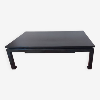 Table basse laque noire