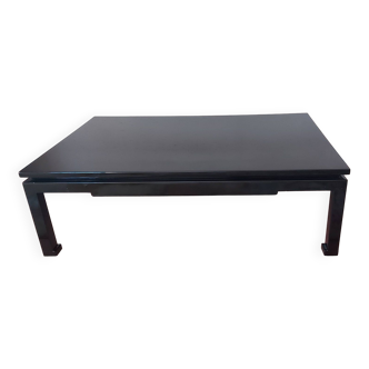 Table basse laque noire