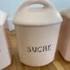 3 antique spice pots in pale pink earthenware from saint amandinoise
