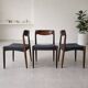 3x Vintage Danish Dyrlund chairs rosewood reupholstered / Scandinavian