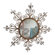 Vintage gold metal sun mirror