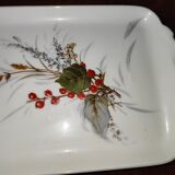Plat à cake émaillé en porcelaine de Limoges Ternet