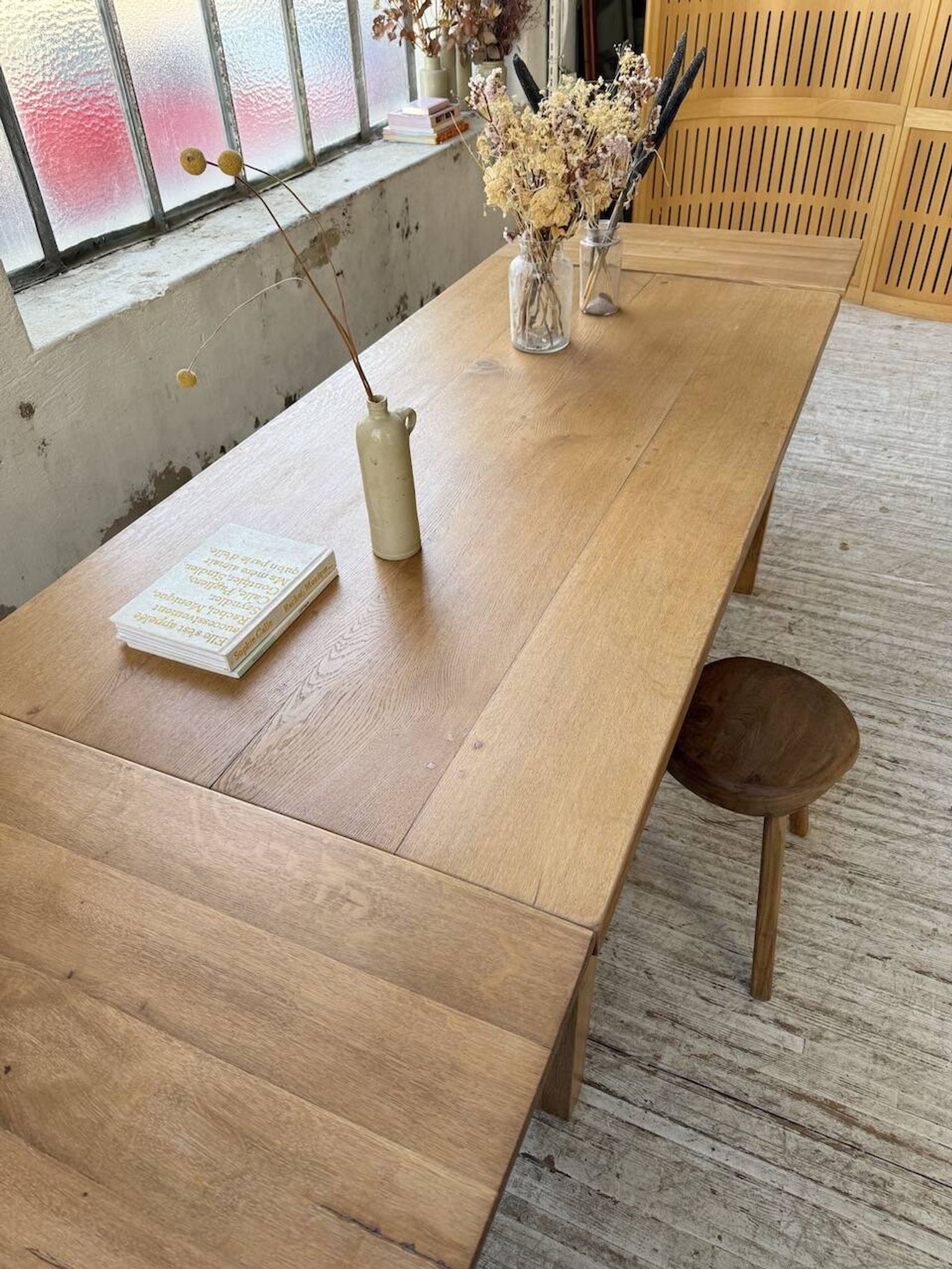 Table de ferme extensible en chêne massif