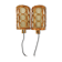 Mid-century rattan wall sconces — Louis Sognot style
