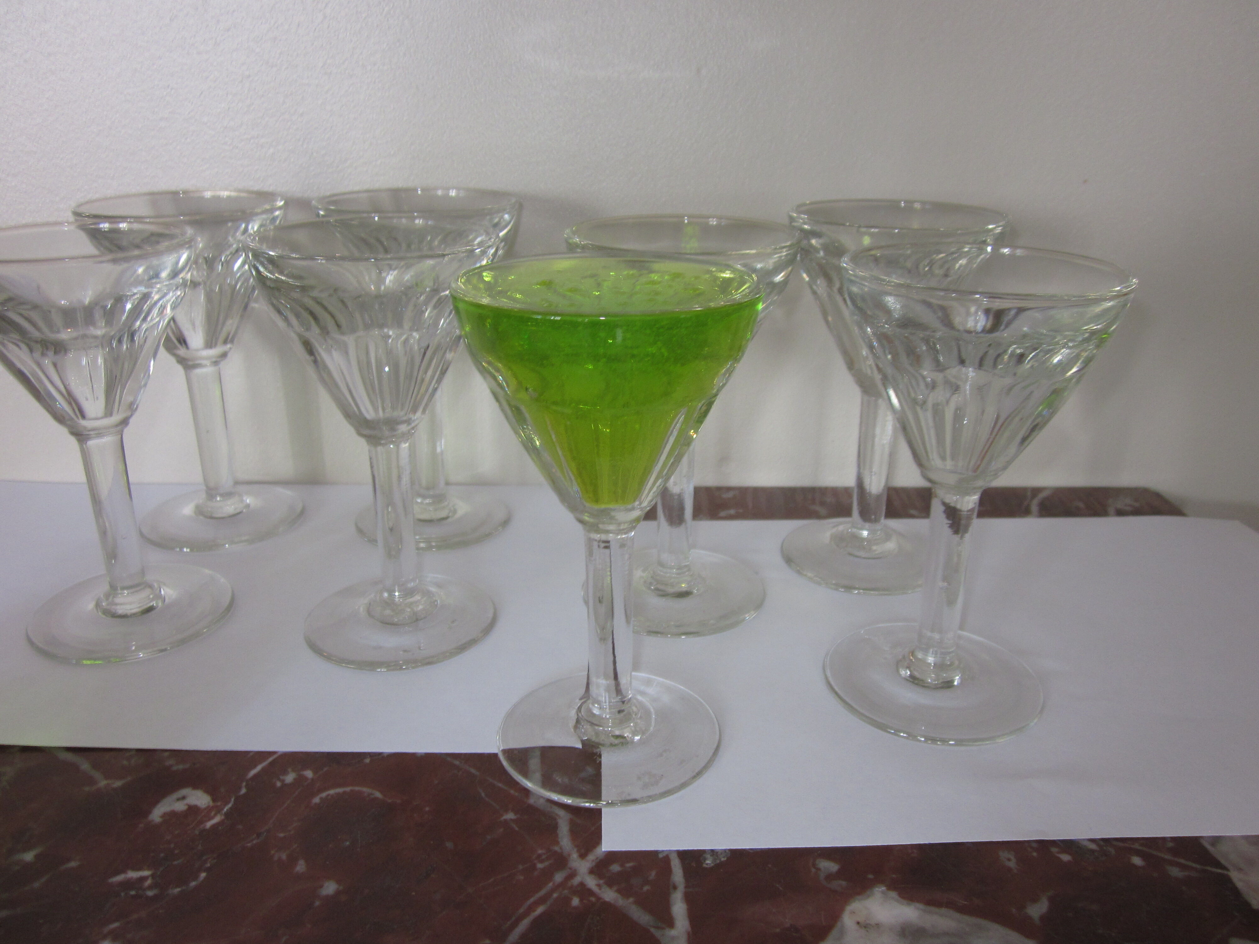 Set of 8 glasses bistro glass breath of the 20-30 years