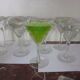 Set of 8 glasses bistro glass breath of the 20-30 years
