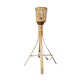 Lampadaire bambou et raffia