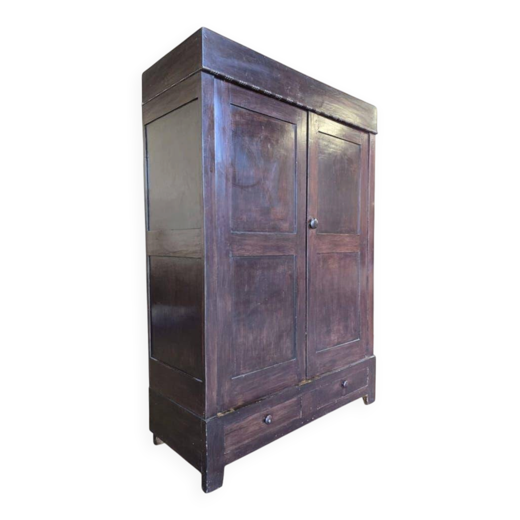 Vintage XL dark wood wardrobe/hallway furniture