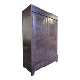 Armoire/penderie/meuble d'entrée vintage XL en bois foncé