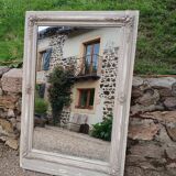 Large antique mirror/wooden frame