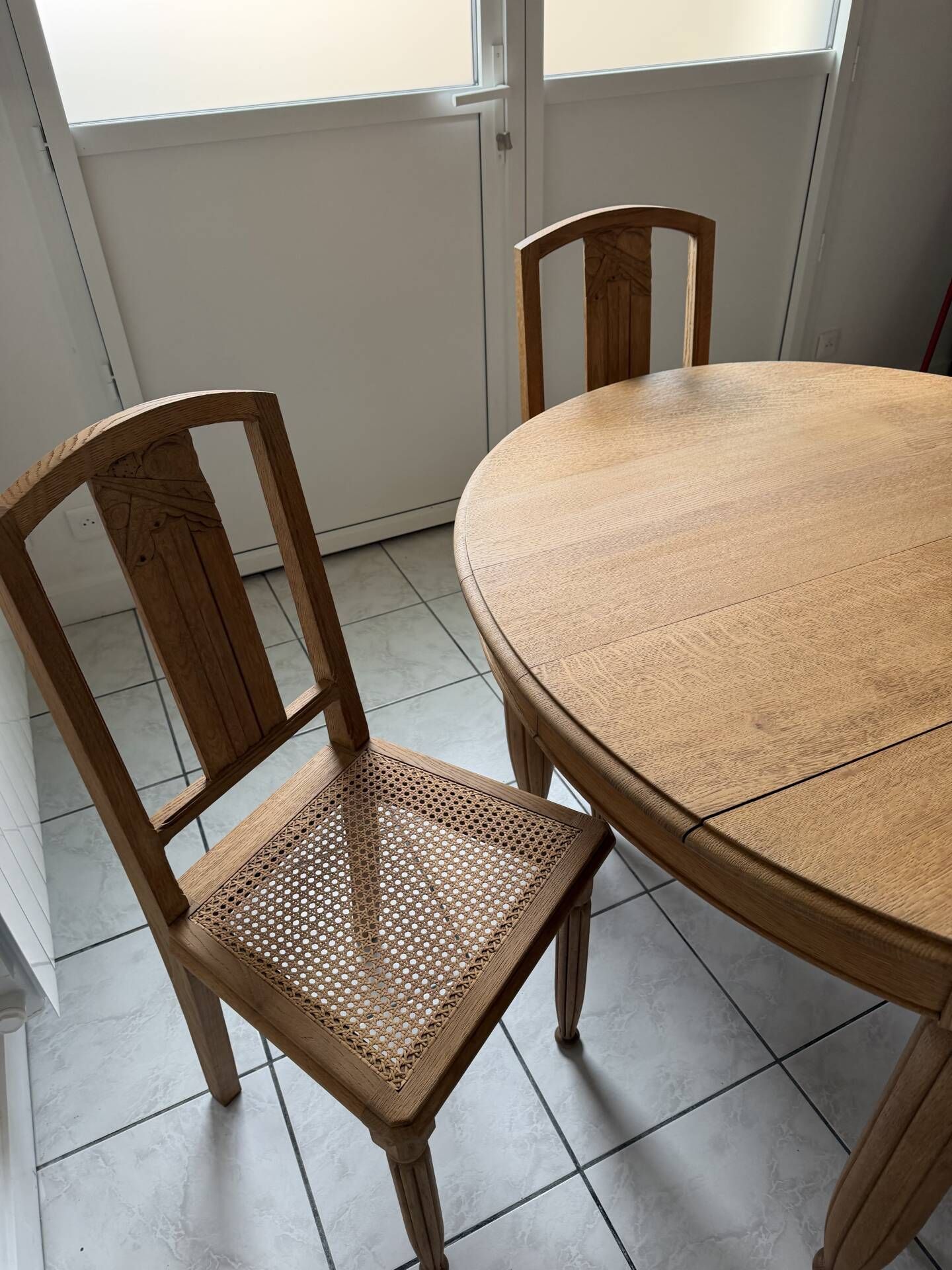 Ensemble table et chaises Art Déco