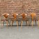 Set of 4 Norman Cherner chairs for Plycraft USA in teak, 1960s